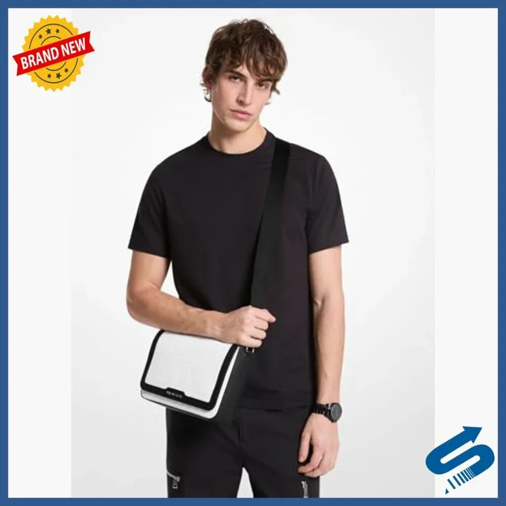 Men's Crossbody Bag with Laptop Compartment, Adjustable Strap, Multiple Pockets